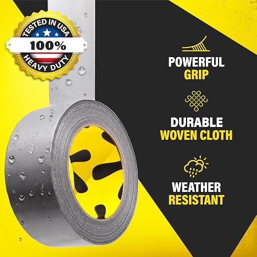 5 Pack Duct Tape Heavy Duty Waterproof - 2 In x 90 Ft - All-Weather - Image 2