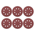 HARFINGTON 20 Pcs 5 Inch Sanding Discs 100 Grit Red Aluminum Oxide 8 Hole | by HARFINGTON