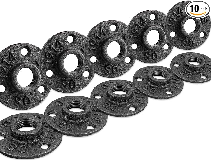 1/2" Floor Flange, Home TZH Malleable iron Pipe Fittings by HomeTZH