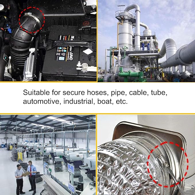 3 Inch Adjustable 304 Stainless Steel Duct Clamps Hose Clamp | Rust Resistant - Image 7