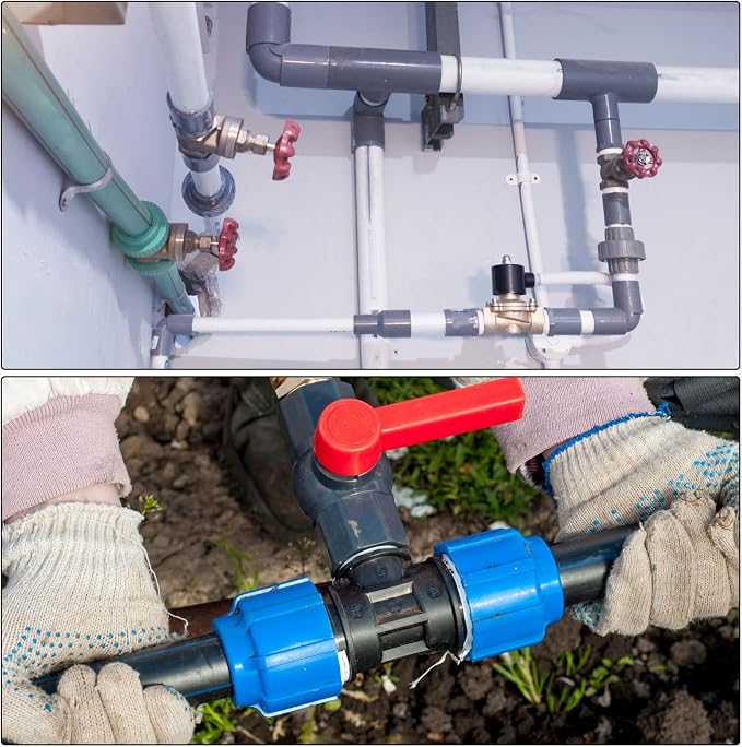 PATIKIL PVC Reducer Pipe Fitting 50mmx63mm ID Socket, Straight Coupling Adapter - Image 6