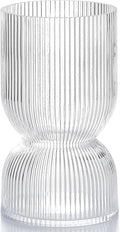 7.5 inch Vase for Flowers, Hourglass Bud Flower Vase for Bookshelf, Dinner Table by TIMEFOTO