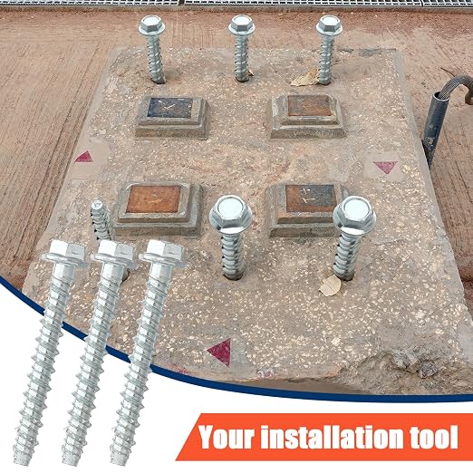 Tandefio 100 Pack 5/16 x 3 Concrete Anchors and Screw Kits Galvanized | Large - Image 6