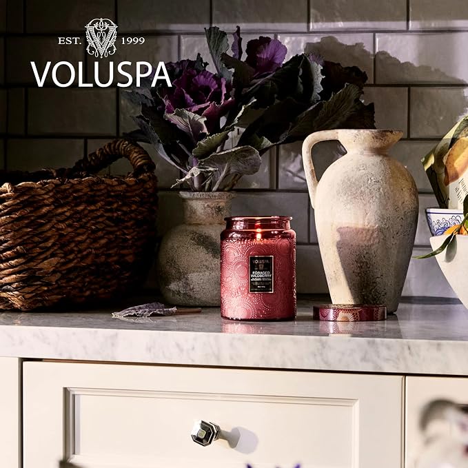Voluspa Foraged Wildberry Large Jar Candle, 18 oz, Coconut Wax Blend, Berry - Image 6
