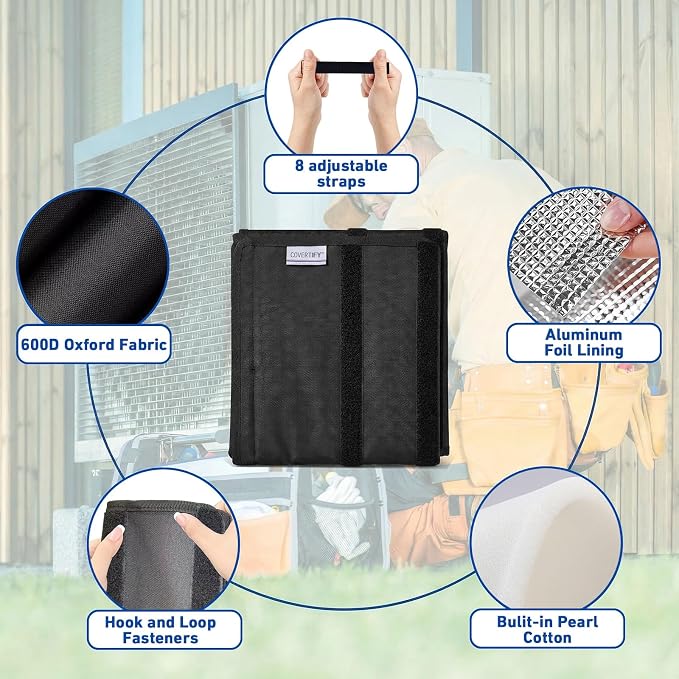 5 Layers HVAC Copper AC Line Pipe Insulation Cover Outdoor 6ft x 10.2in - Image 3