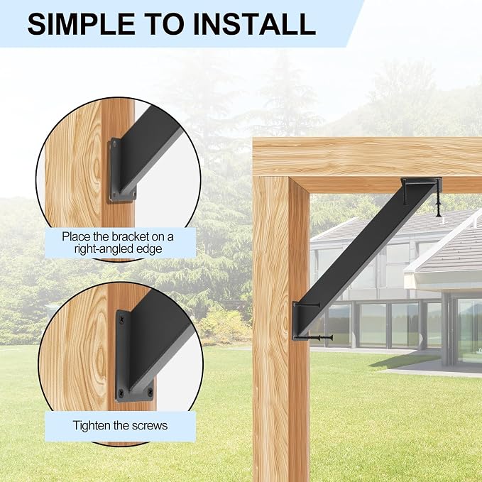 4 Pcs 45 Degree Angle Support Brackets - Image 4