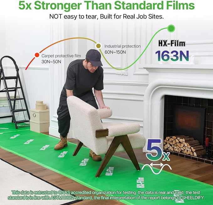 39" x 50' Heavy-Duty Floor Protection | Construction Grade Carpet Protector | - Image 5