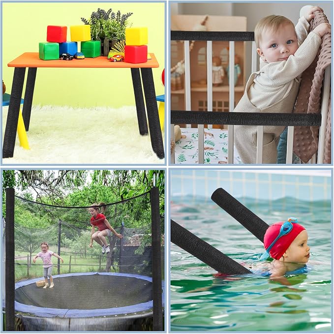 12 Pcs 3.3 Feet Foam Pipe Insulation Foam Tube Insulating Water Pipe Pool Swim - Image 3