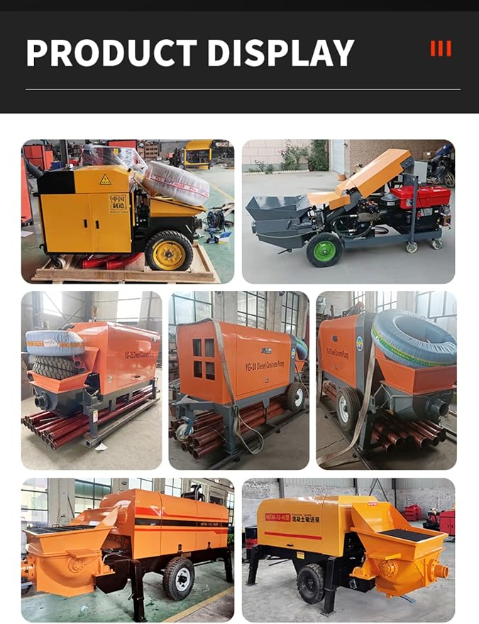 Concrete Line Pump Small Portable Hydraulic Cement Construction Machine | - Image 8