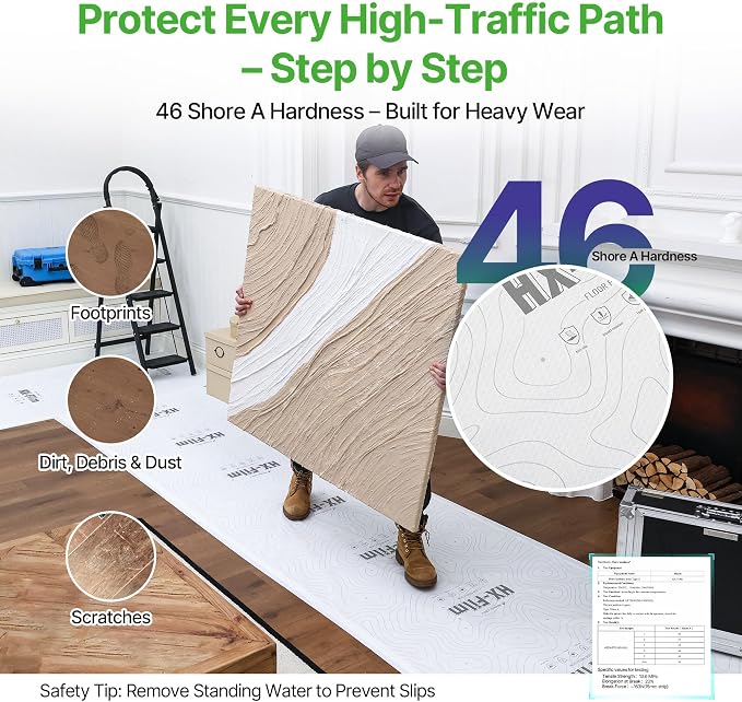 39"x100' Heavy-Duty Floor Protection | Construction Grade Carpet Protector | - Image 4