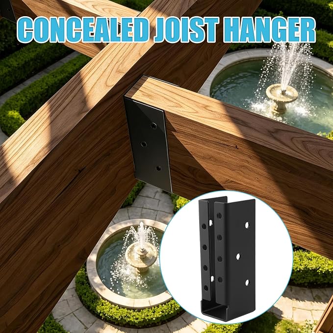 18 Pcs of 2"x 6" Concealed Joist Hangers|Outdoor Concealed-Flange | Q235 Steel - Image 5