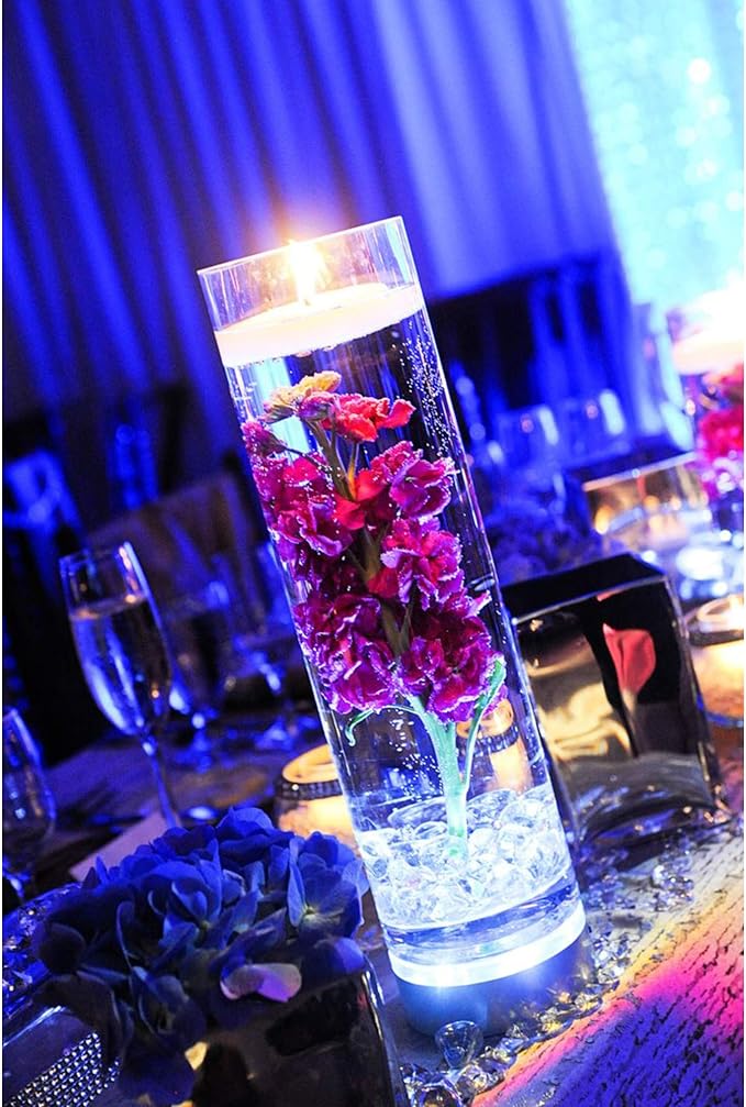 WGVI Quality Thick Weighted Clear Cylinder Glass Vases, Skinny Bud Vase Narrow - Image 5