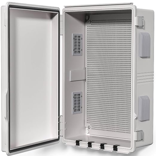 Electrical Junction Box, Ventilated Design, Cable Grommets, Indoor/Outdoor Use by ANIMACYN