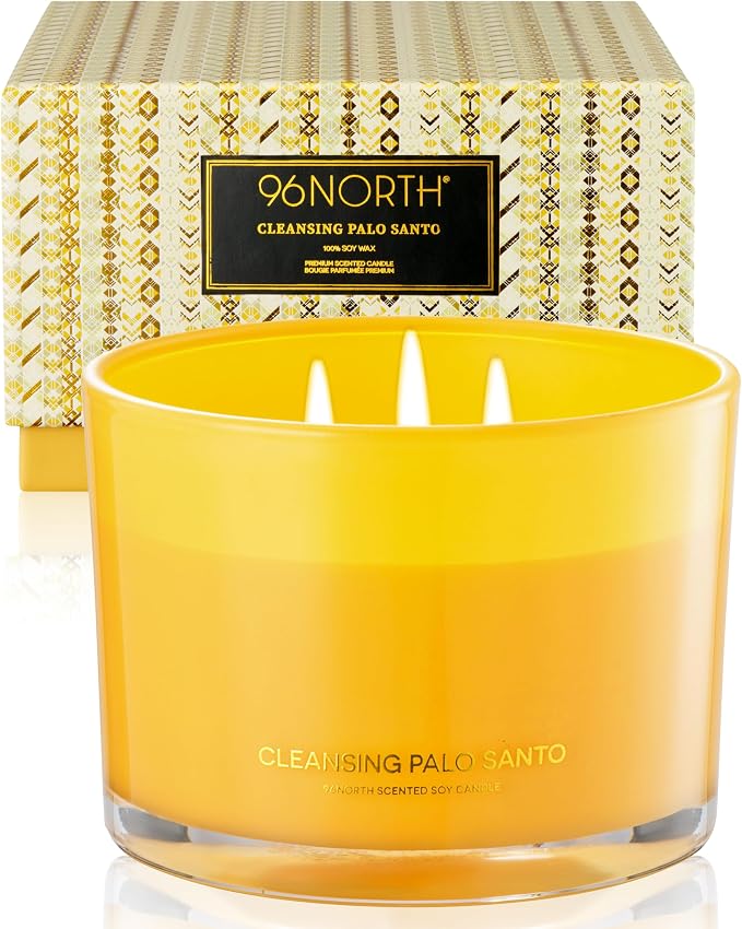 Luxury Palo Santo Candle | Large 3 Wick Jar Candle | Up to 50 Hours Burning by 96NORTH%C2%AE