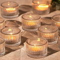24 Pack Tea Light Candle Holders, Glass Clear Tealight Candle Holder | Votive by LOVELIGHTLOVELIFE