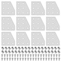 12pcs 2040 Joint Plate Connector Corner L Bracket 7-Hole Silver | 2040 V Slot by SeekLiny