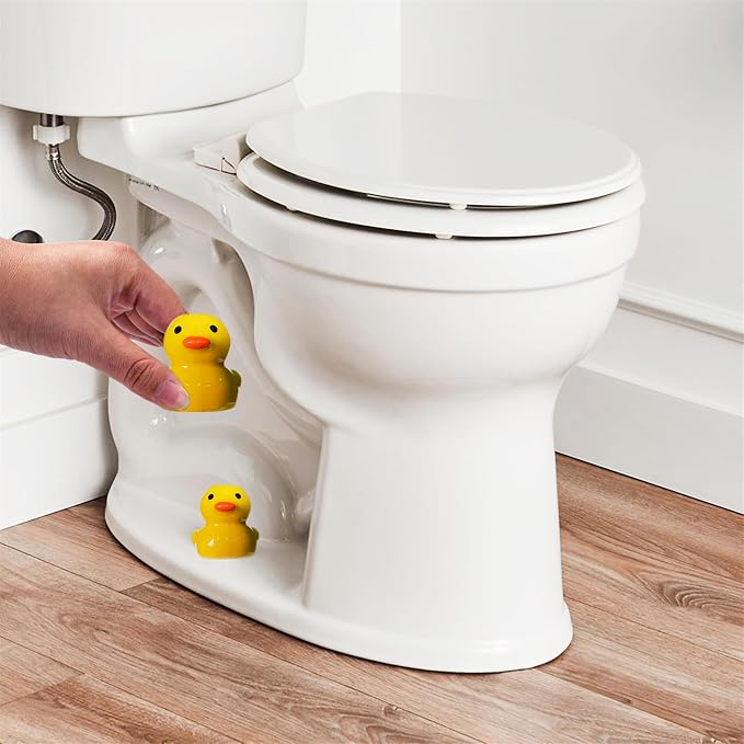 Yellow Duck Toilet Floor Bolt Caps, Ceramic Duck Toilet Bolt Covers - Image 4
