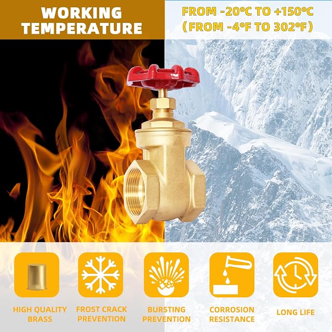 3" NPT Gate Valve, Heavy Duty, Female x Female Thread, DN80 | Manual Rotary - Image 4