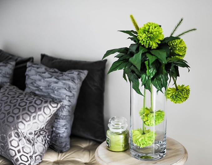 WGVI Quality Thick Weighted Clear Cylinder Glass Vases, Flower Arrangement - Image 6