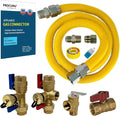 1" OD x 36" x 3/4"MIP x 3/4"FIP Flexible Gas Connector Kit by PROCURU