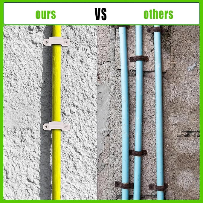 1 Inch PVC Pipe Strap, 2-Holes Conduit Pipe Clamps Plastic Pipe Supports - Image 5