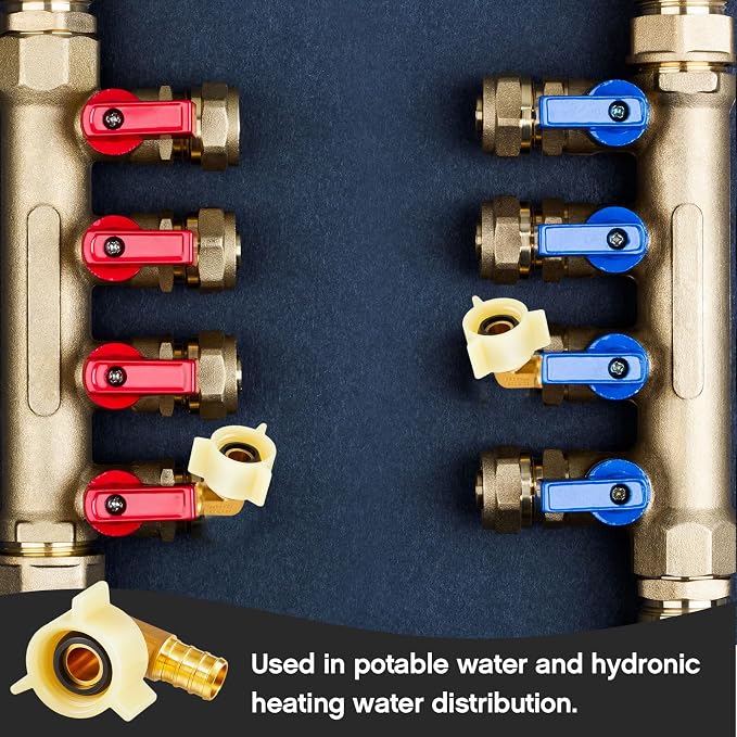 Fabbay 8 Pack 1/2 Inch Pex Fittings 1/2" NPT Female Threaded Swivel Elbow | - Image 6
