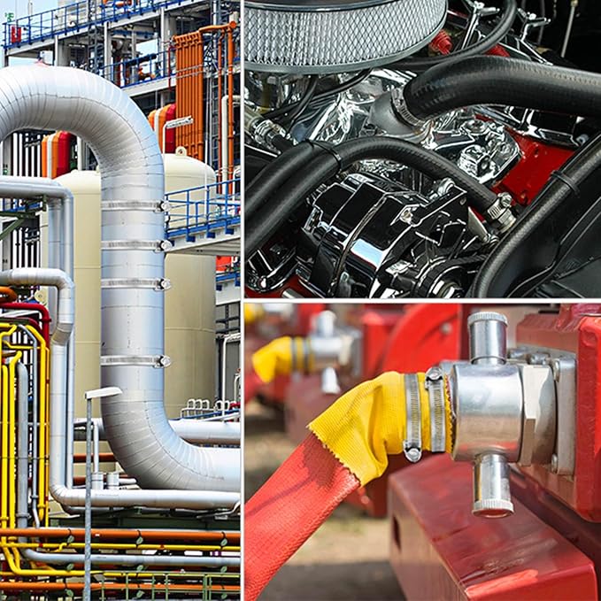 Hose Clamps, DIY 100 FT Metal Strap + 40 Fasteners, Hose Clamps Stainless Steel - Image 2
