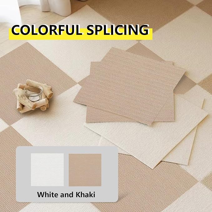 25 Pack Self-Adhesive Carpet Tiles 12x12 Inch, Peel and Stick Temporary Flooring - Image 6