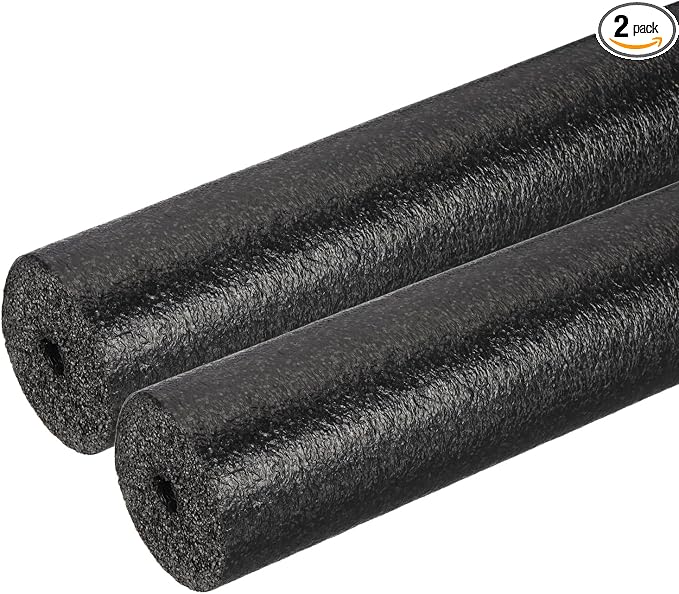 PATIKIL Pipe Insulation Foam Tube Foam Pipe Tubing Covers Black 2Pcs | 9/16" ID by PATIKIL