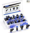 TAILONZ PNEUMATIC 16mm od Push to Connect Fittings Pneumatic Fittings Kit 5 by TAILONZPNEUMATIC