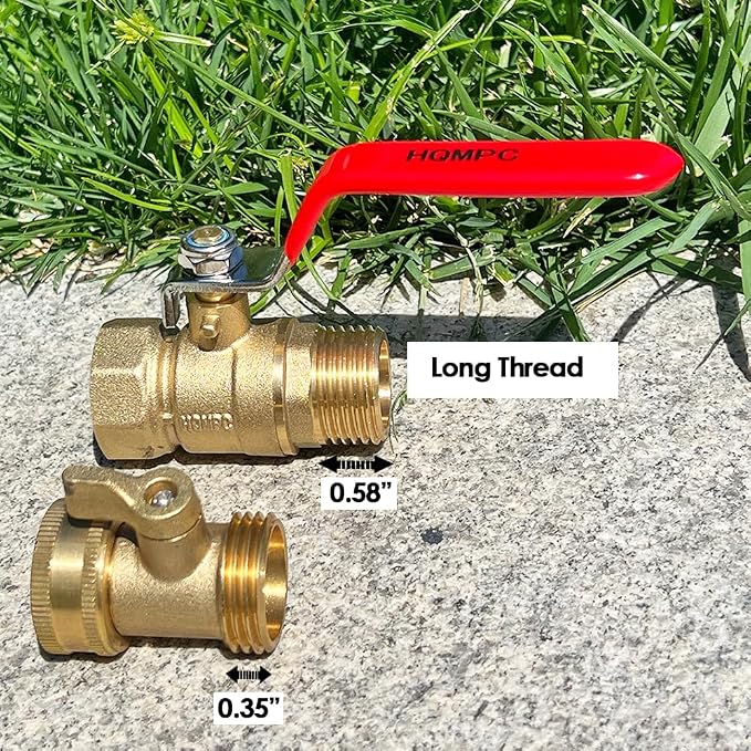 Garden Hose Shut Off Valve Ball Valve 3/4" GHT Water Hose Shut Turn Off Valve - Image 5