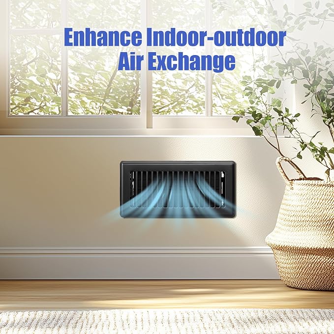 Floor Register 4x10, 6 Pack Black Vent Covers - Image 6