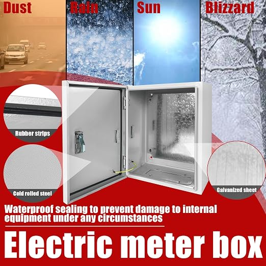 Electrical Box 16 x 12 x 6 Inch Indoor Outdoor Electrical Enclosure Box Steel - Image 5
