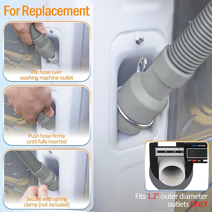 MyLifeUNIT Washing Machine Drain Hose, Washer Drain Hose Extension Kit - Image 3
