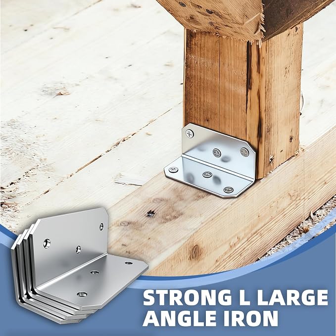 4"x2" Steel L Brackets, Corner Braces - Image 4