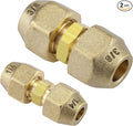 2-Pack 1/4 and 3/8 Inch AC Copper Pipe Extension Connectors | Includes 2 union by Timsec