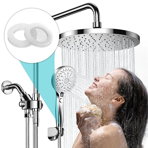 Mabor 20Pcs Rubber Washer for Shower Head, Stainless Steel Mesh Seal Ring Gasket - Image 4