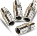 1/4" NPT Male Hex Nipple Pipe Fittings, 304 Stainless Steel 1/4 inch Threaded by feyadaperonline