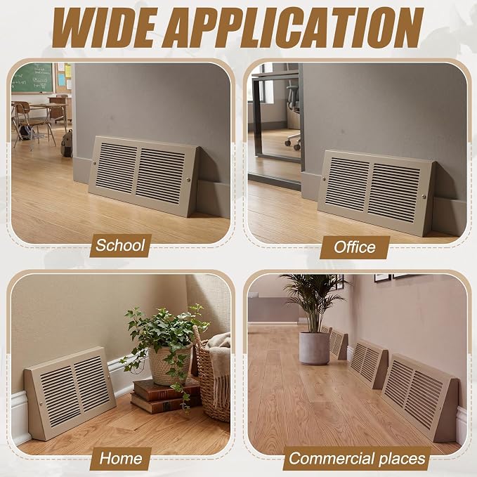 Honeydak 1 Pack Baseboard Register Vent Covers 12" x 6" Duct Opening - Image 6