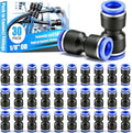 mxuteuk 30PCS 1/8" OD Push to Connect Fittings, 1/8" OD Air Line Fittings by mxuteuk