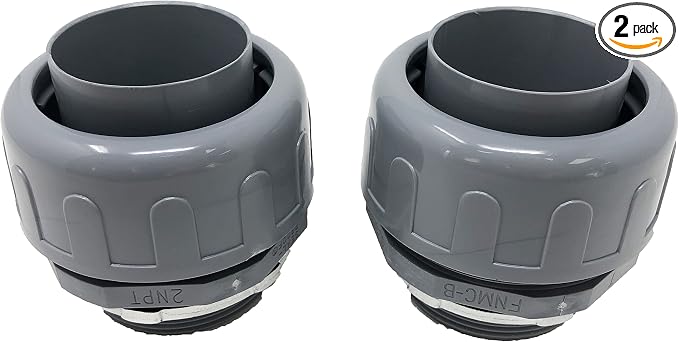 2-Inch Non-metallic Liquid Tight Straight Electrical Conduit Connector Fitting by Sealproof