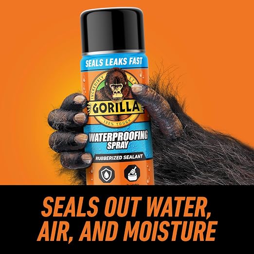 Gorilla Waterproofing Spray Black, Flexible Rubberized Sealant Coating - Image 2