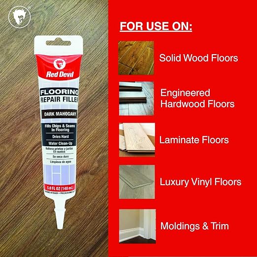 Red Devil 056070 Flooring Repair Filler, 5 oz., Dark Mahogany, 1 Pack - Image 3