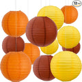 BEISHIDA Orange Paper Lanterns 12Pcs 6/8/10/12 Inch Round Chinese Lamp | Paper by Beishida