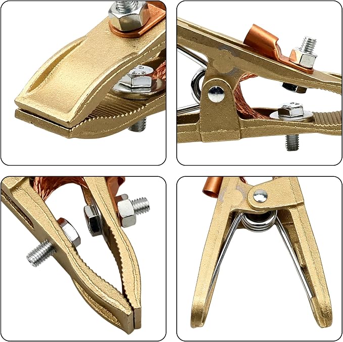 500-Amp Welding Ground Clamp, Brass A-shape Earth Clamp - Image 5