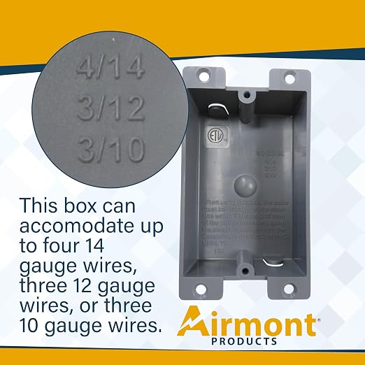 Old Work Round Electrical Box, One-Gang Grey PVC Junction Box, Electrical Old - Image 3
