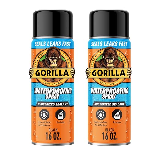 Gorilla Waterproofing Spray, 16 oz, Flexible Sealant | Rubberized Coating by Gorilla
