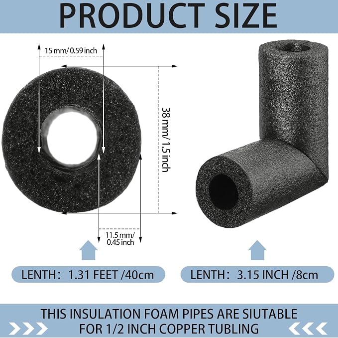 24 Pack Foam Pipe Insulation - Image 2