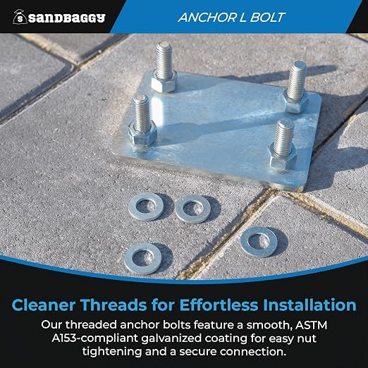 Sandbaggy 1/2" x 8" Threaded Concrete Anchor L-Bolts - Image 5