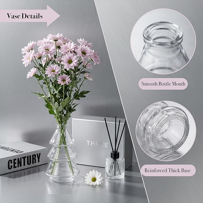 20 Pcs Clear Glass Bud Vases, Small Vintage Bud Vase Set - Image 6